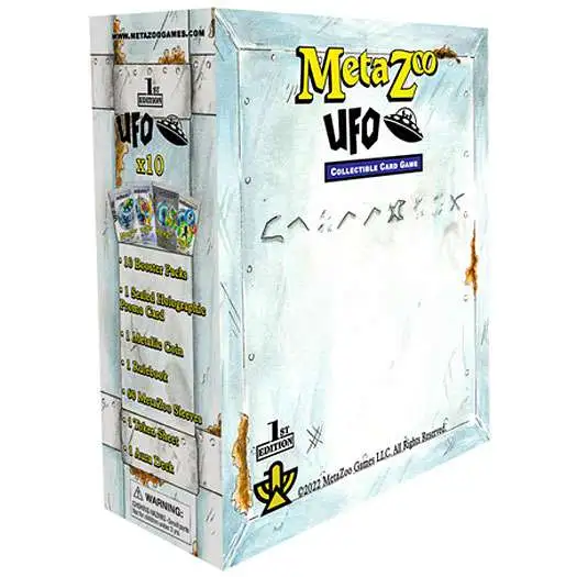 MetaZoo Trading Card Game Cryptid Nation UFO Spellbook [1st Edition, 10 Booster Packs, 1 Holo Promo Card, 160 Sleeves & More]