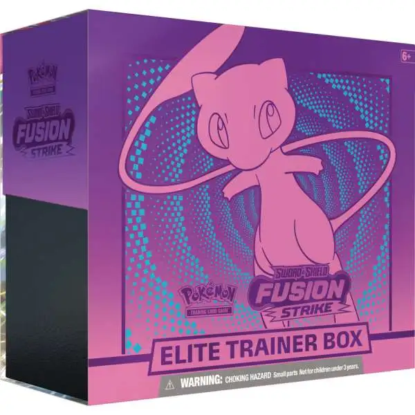 Pokemon Sword & Shield Fusion Strike Mew Elite Trainer Box [8 Booster Packs, 65 Card Sleeves, 45 Energy Cards & More]