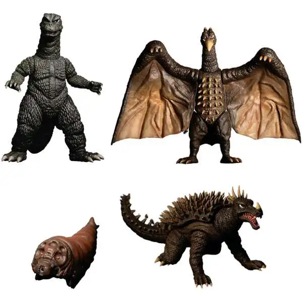 5 Points XL Destroy All Monsters (1968) Godzilla, Mothra, Anguirus & Rodan Deluxe Action Figure Boxed Set [Round 1]