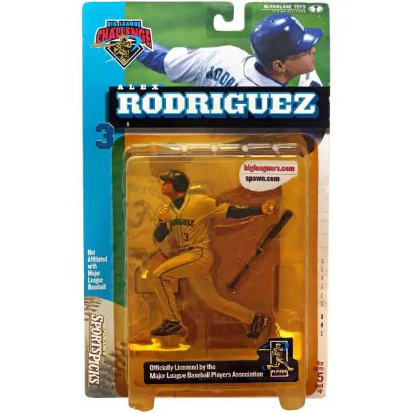 McFarlane Toys MLB Seattle Mariners Sports Baseball Big League Challenge Alex Rodriguez Exclusive Action Figure [Yellow Package, Damaged Package] [yellow packaging]