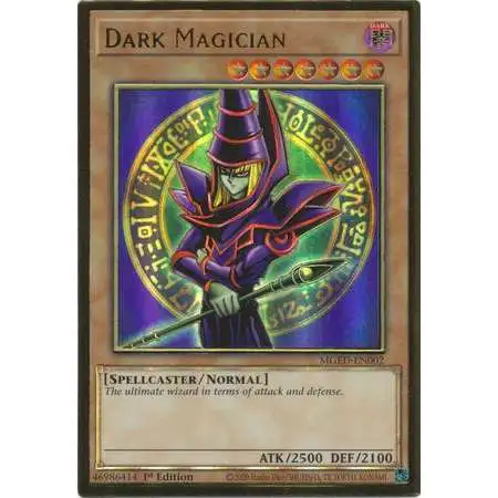 YuGiOh Maximum Gold: El Dorado Premium Gold Rare Dark Magician MGED-EN002 [LOB Artwork]