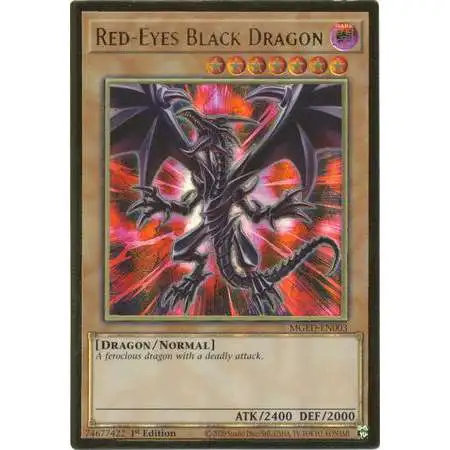 YuGiOh Maximum Gold: El Dorado Premium Gold Rare Red-Eyes Black Dragon MGED-EN003