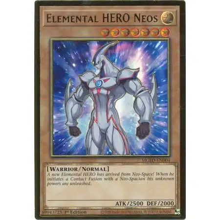 YuGiOh Maximum Gold: El Dorado Premium Gold Rare Elemental HERO Neos MGED-EN004