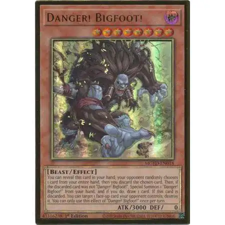 YuGiOh Maximum Gold: El Dorado Premium Gold Rare Danger! Bigfoot! MGED-EN018