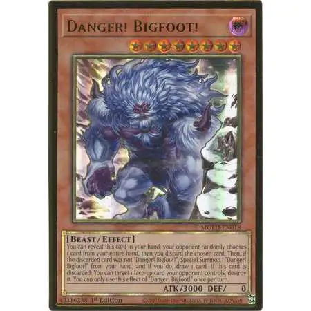 YuGiOh Maximum Gold: El Dorado Premium Gold Rare Danger! Bigfoot! MGED-EN018 [Alternate Art]