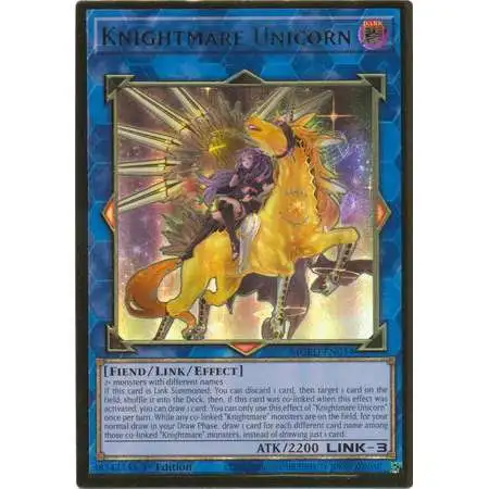 YuGiOh Maximum Gold: El Dorado Premium Gold Rare Knightmare Unicorn MGED-EN034 [Alternate Art]