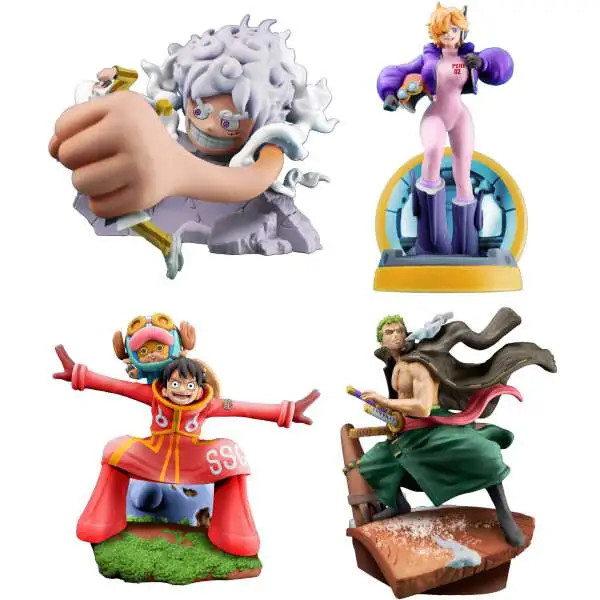 One Piece Petitrama Lobgox Re Birth Egghead Arc 3.35-Inch Set of 4 Mini Figures