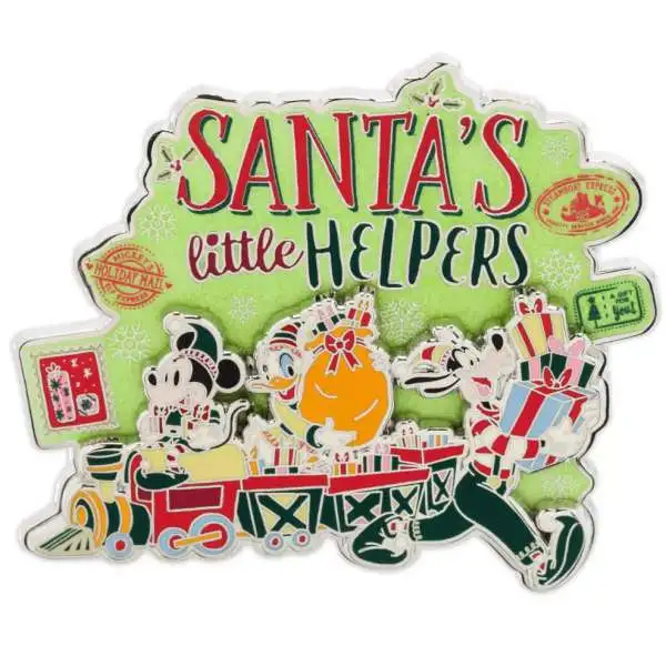 Funko Disney Mickey Mouse & Friends 2024 Holiday Santa's Little Helpers Exclusive 2.75-Inch Mini Jumbo Pin
