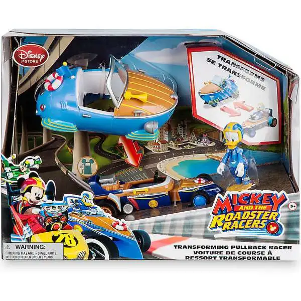 Disney Mickey & Roadster Racers Donald Duck Exclusive Transforming Pullback Racer