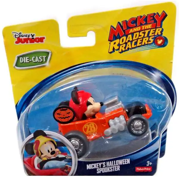 Fisher Price Disney Mickey & Roadster Racers Mickey's Halloween Spookster Diecast Vehicle [Loose]