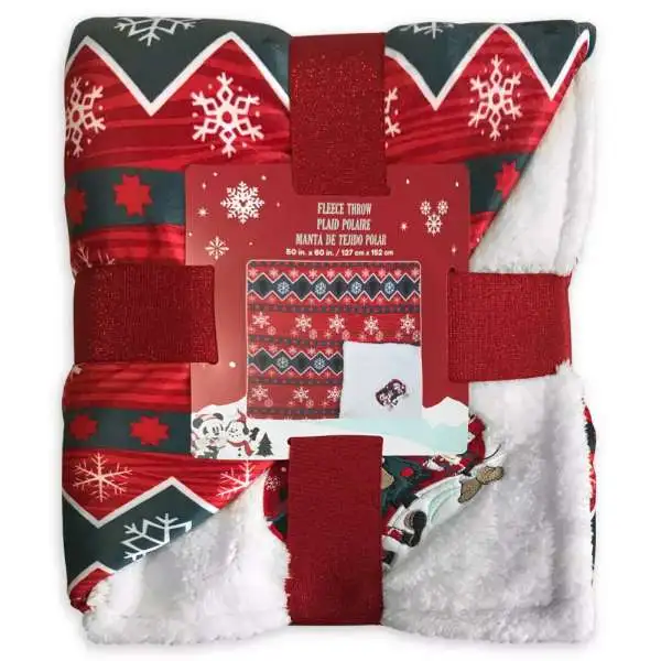 Disney Mickey & Minnie Holiday Exclusive Fleece Throw Blanket