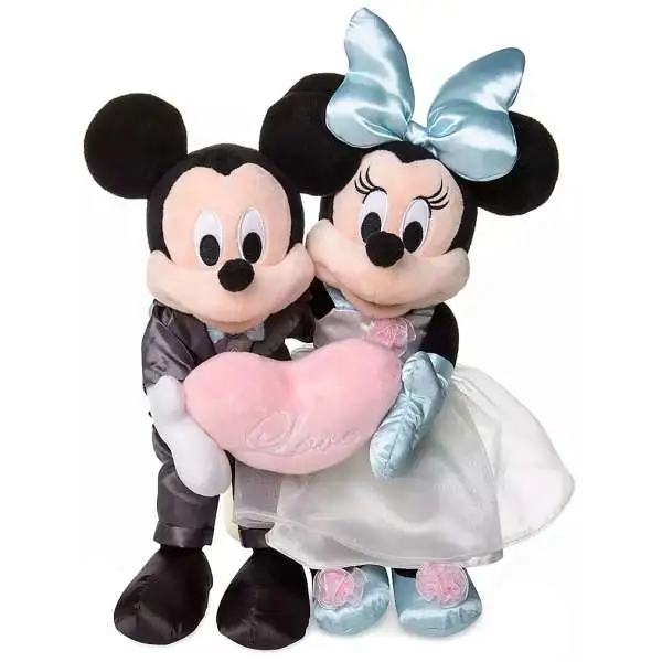 Disney Mickey Mouse Mickey & Minnie Mouse Wedding 12-Inch Plush Set
