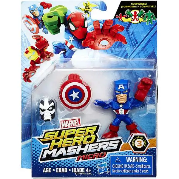 Marvel Super Hero Mashers Micro Series 3 Captain America 2-Inch Mini Figure
