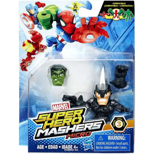 Super Hero Mashers Micro Series 3 Marvel's Rhino 2-Inch Mini Figure