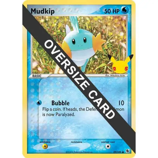 pokemon mudkip card PokePark's 048/PCG-P Promo Sealed Unopened Japanes Water Rarity Pokémon Pokémon Card Mudkip 020/ADV-P