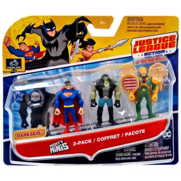 Justice League Action Mighty Minis Build Darkseid Superman, Lobo & Hawkman Mini Figure 3-Pack [Damaged Package]