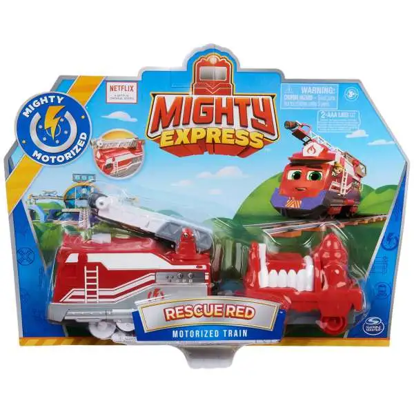 Mighty Express Motorized Train Rescue Red Vehicle