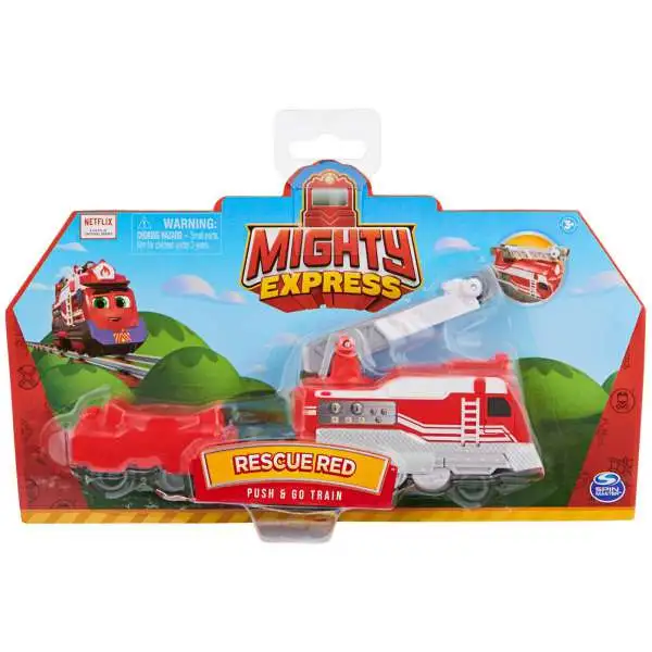 Mighty Express Push & Go Rescue Red Vehicle