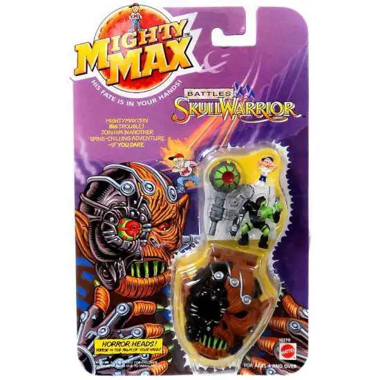 Mighty Max Horror Heads Battles Skull Warrior Mini Playset Mattel