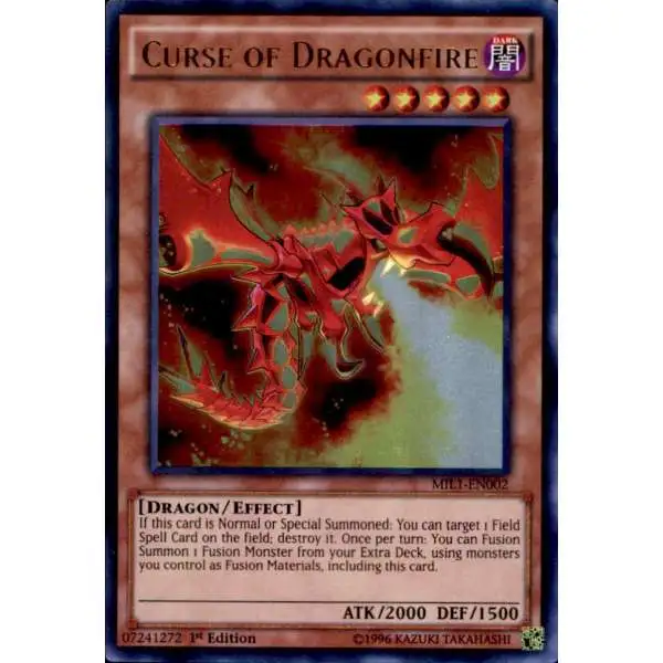 YuGiOh Millennium Pack Ultra Rare Curse of Dragonfire MIL1-EN002