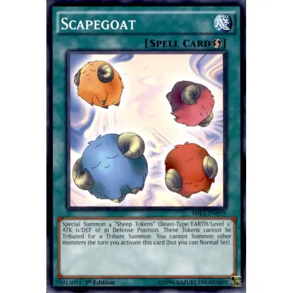 scapegoat yugioh card price Yu-Gi-Oh! - (SDJ-041) - Starter Deck Joey - 1st Edition Mint / near mint condition trading card Scapegoat [1st Edition] SDJ-041 Prices