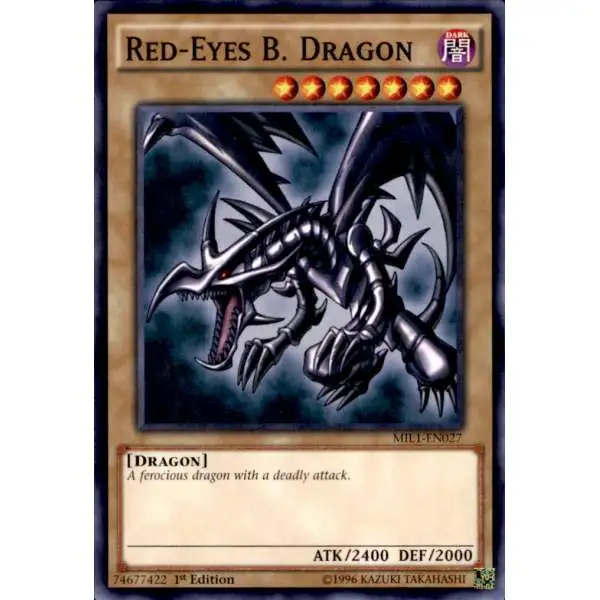 YuGiOh Millennium Pack Common Red-Eyes B. Dragon MIL1-EN027