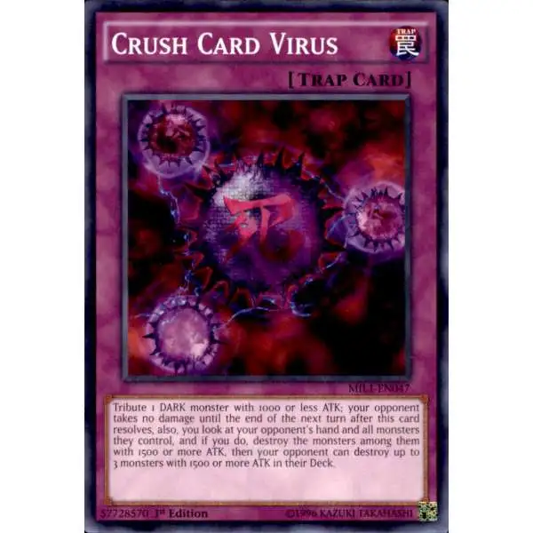 YuGiOh Millennium Pack Common Crush Card Virus MIL1-EN047