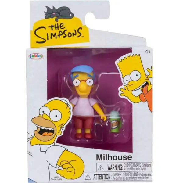 The Simpsons Scaled Figures Wave 3 Milhouse 2.5-Inch Mini Figure [with Squishee Drink]