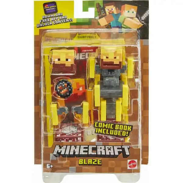 Minecraft FMF60 Burning Blaze Light-up Feature Action Figure Toy 