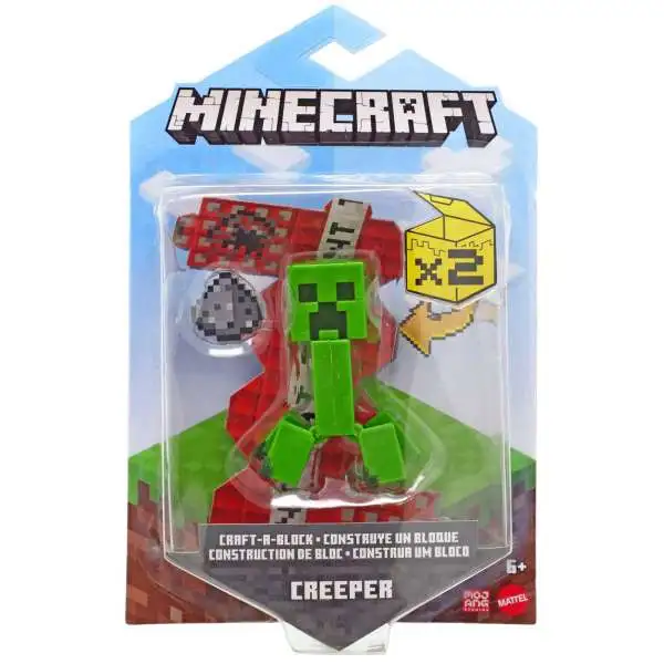 Minecraft Legends Action Figure 2-Pack, Creeper vs Piglin Bruiser, 3.25-In  Collectible Toys