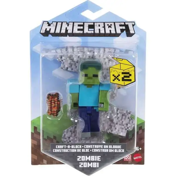 Minecraft Craft-A-Block Zombie Action Figure