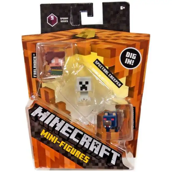 Minecraft Spooky (Halloween) Series 9 Spectral Creeper, Wolfman & Farlander Mini Figure 3-Pack