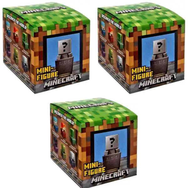 Minecraft Minecart Series 1 LOT of 3 Mystery Packs