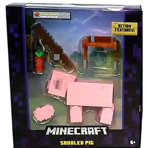 Minecraft Saddled Pig 5'' Figure