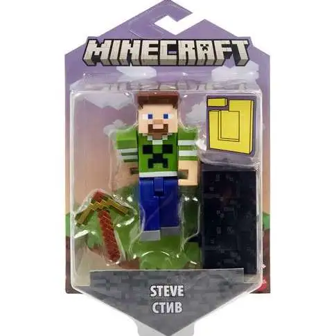 Minecraft Build-A-Portal Steve Action Figure [Creeper Shirt]