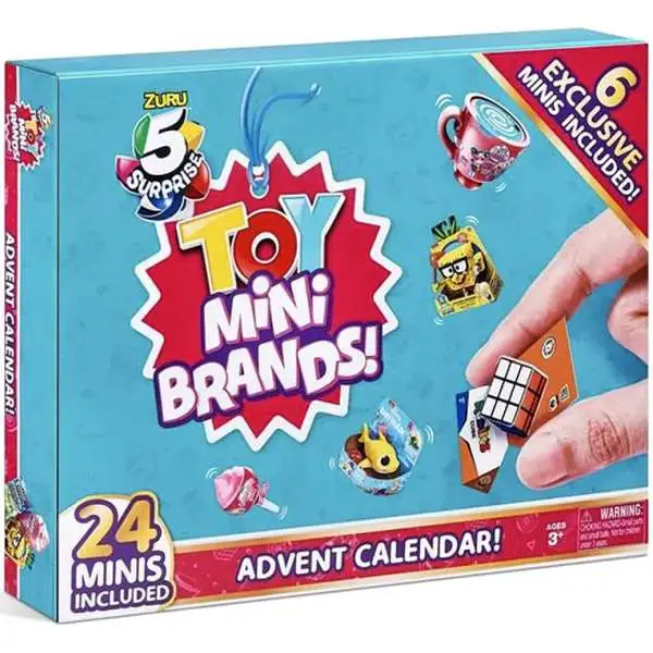 5 Surprise TOY Mini Brands! Series 1 Advent Calendar [24 Minis (6 Exclusives), Damaged Package]