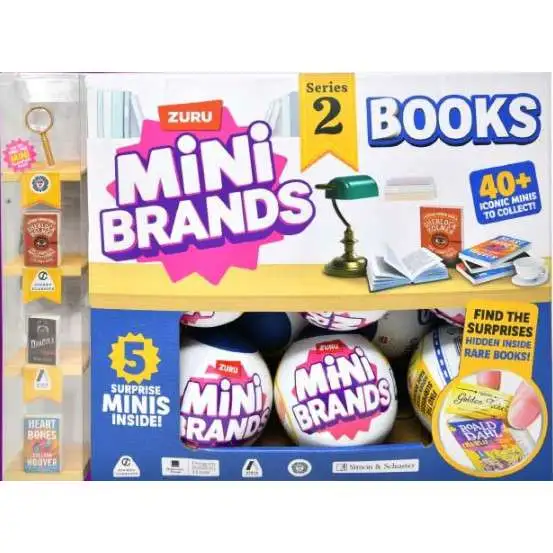 5 Surprise Mini Brands! BOOKS Series 2 Mystery Box [25 Packs]