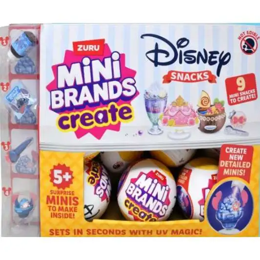 5 Surprise Mini Brands! Create Disney Snacks Mystery Box [13 Packs]
