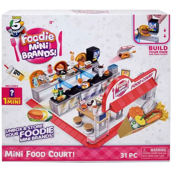 5 Surprise Mini Brands Foodie Series 2 Mini Food Court Playset Unbox ...