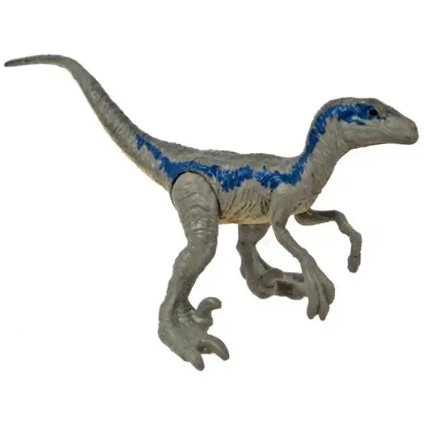 Jurassic World Matchbox Series 1 Mini Dino Figure Velociraptor 2-Inch Mini Figure [Blue Loose]