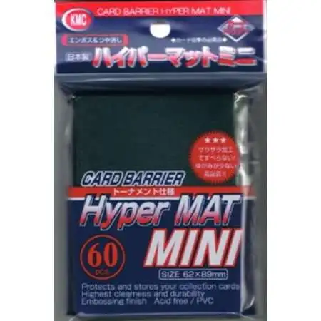 Card Barrier Green Hyper Mat Mini Small Card Sleeves [60 count]