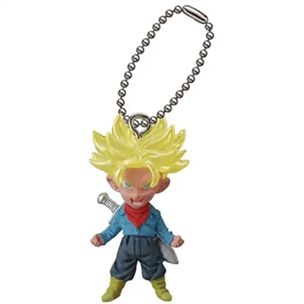 Dragon Ball Super UDM Mini Mascot Collection Super Saiyan Future Trunks 2.5-Inch Keychain [Loose]