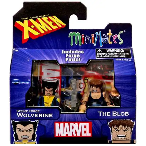Marvel X-Men Vs. Brotherhood Minimates Series 60 Strike Force Wolverine & The Blob Minifigure 2-Pack