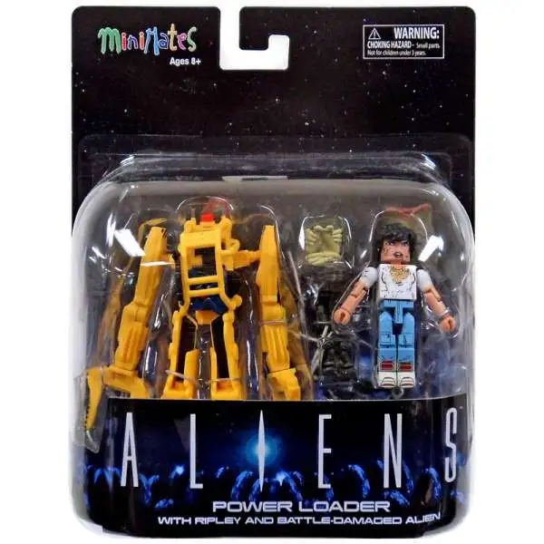 Aliens Minimates Power Loader 2-Inch Minifigure Deluxe Set [with Ripley and Battle-Damaged Alien]