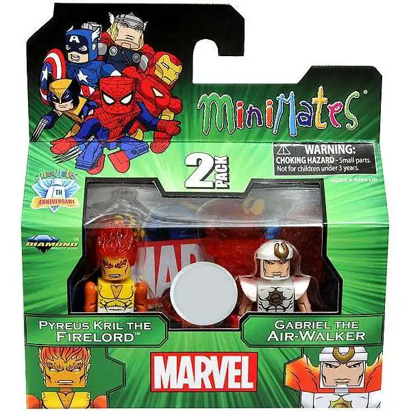 Marvel Minimates Pyreus Kril the Firelord & Gabriel the Air-Walker Exclusive Minifigure 2-Pack
