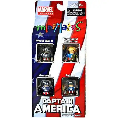 Marvel Universe Minimates Exclusives Captain America Through the Ages Exclusive Minifigure 4-Pack