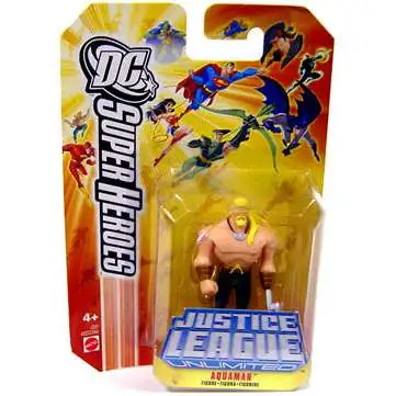 DC Justice League Unlimited Super Heroes Aquaman Action Figure [Yellow Card]