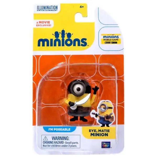 Despicable Me Minions Movie Cro-Minion 2 Action FIgure Think Way - ToyWiz