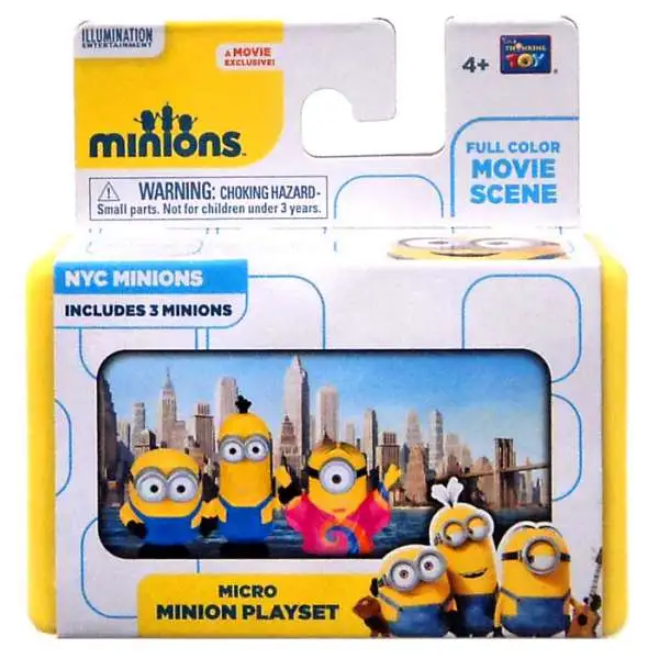 Despicable Me Minions Movie NYC Minions 2-Inch Micro Playset