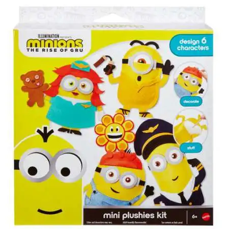 Minions Rise of Gru Mini Plushies Kit [Design 6 Characters]